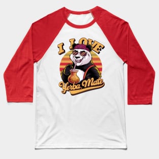 I Love Yerba Mate, Panda Baseball T-Shirt